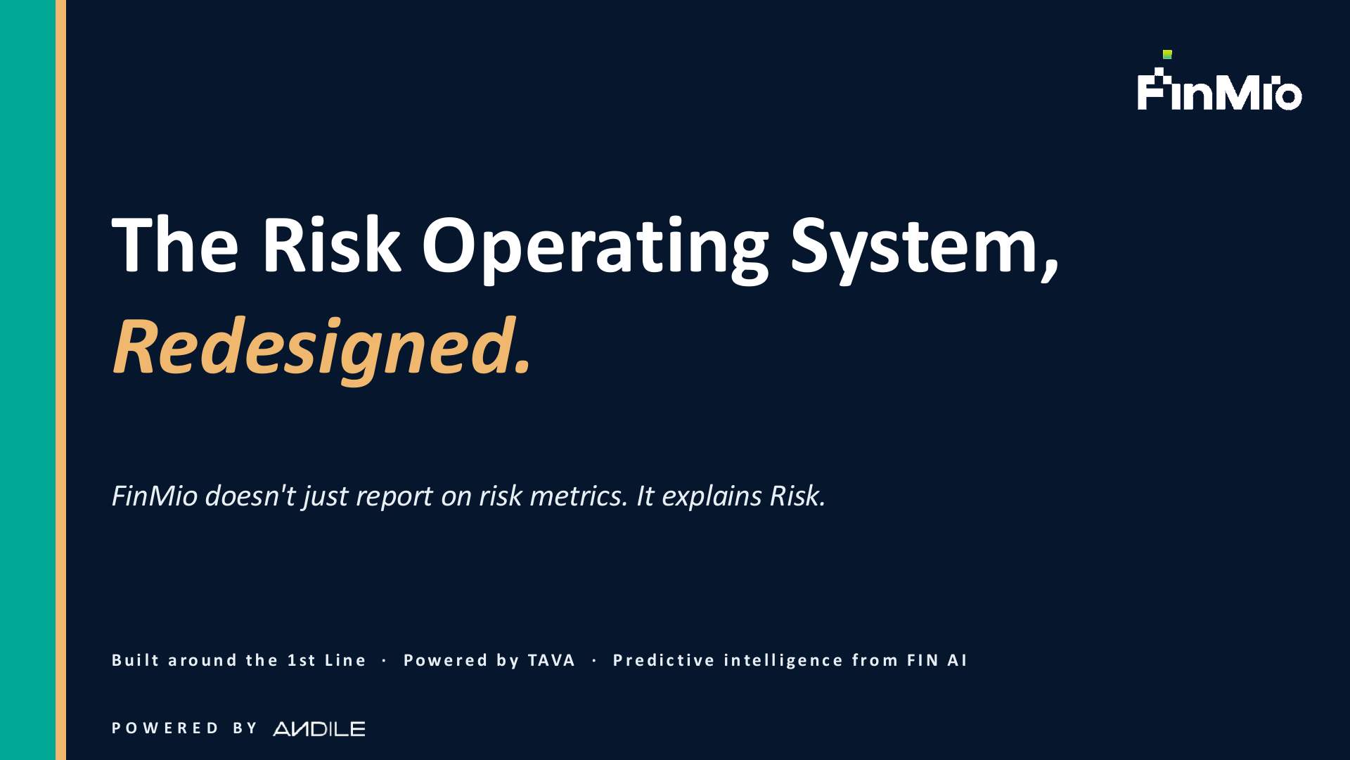 FinMio Risk — The Risk Operating System, Redesigned
