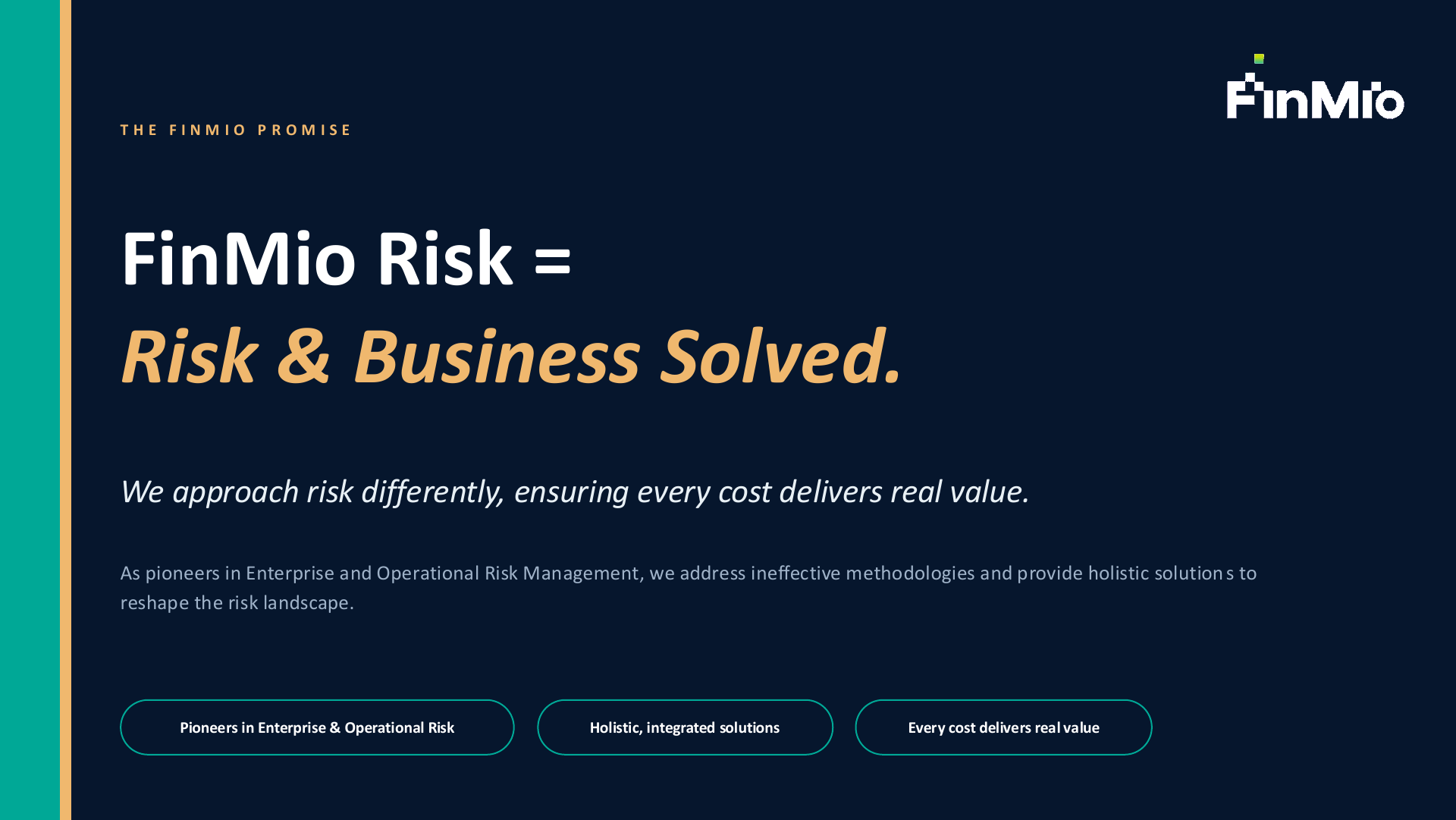 FinMio Risk = Risk & Business Solved — pioneers in Enterprise and Operational Risk Management.